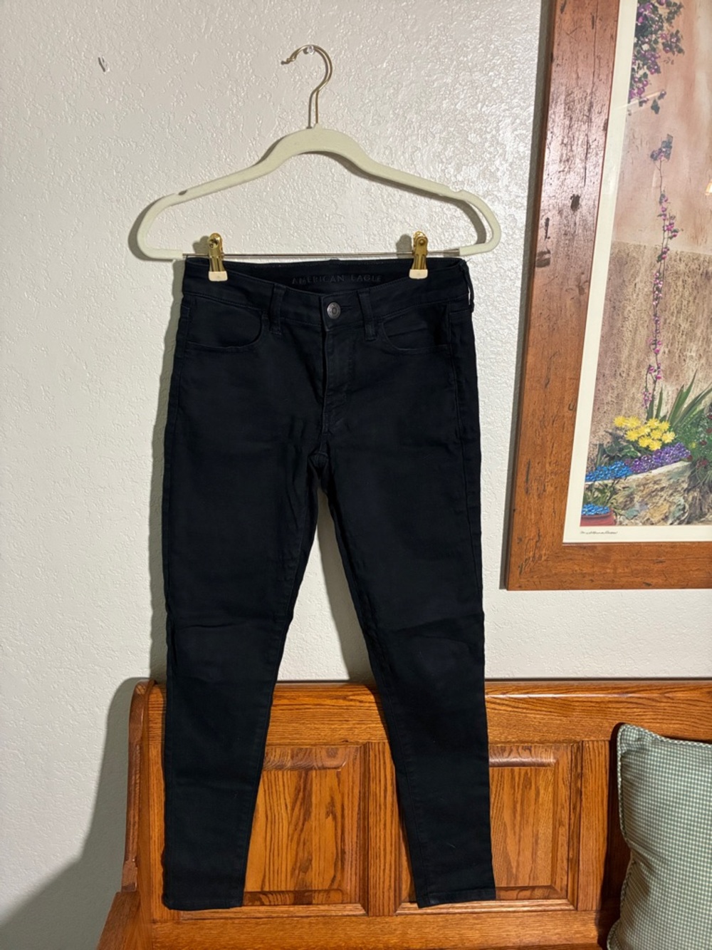 American Eagle Outfitters Black High-Rise Skinny Jeans